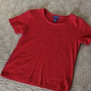 Karen Scott Red Top Size P/M